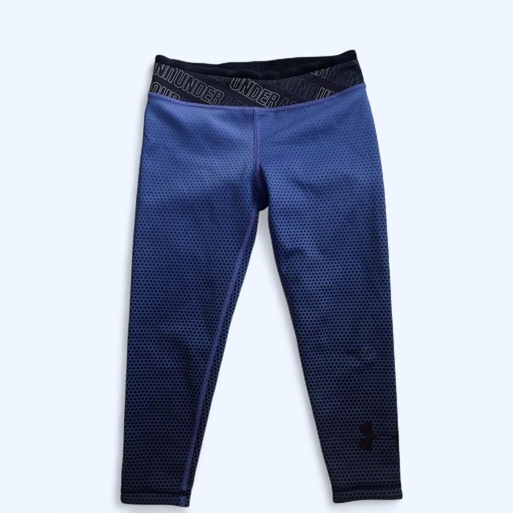 Under armour girls leggings purple/black size 7/8 EUC